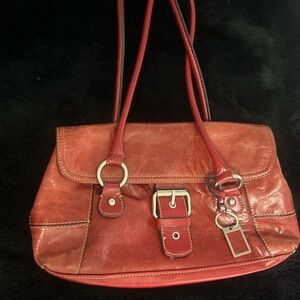 Elegant Red Leather Women's Bag